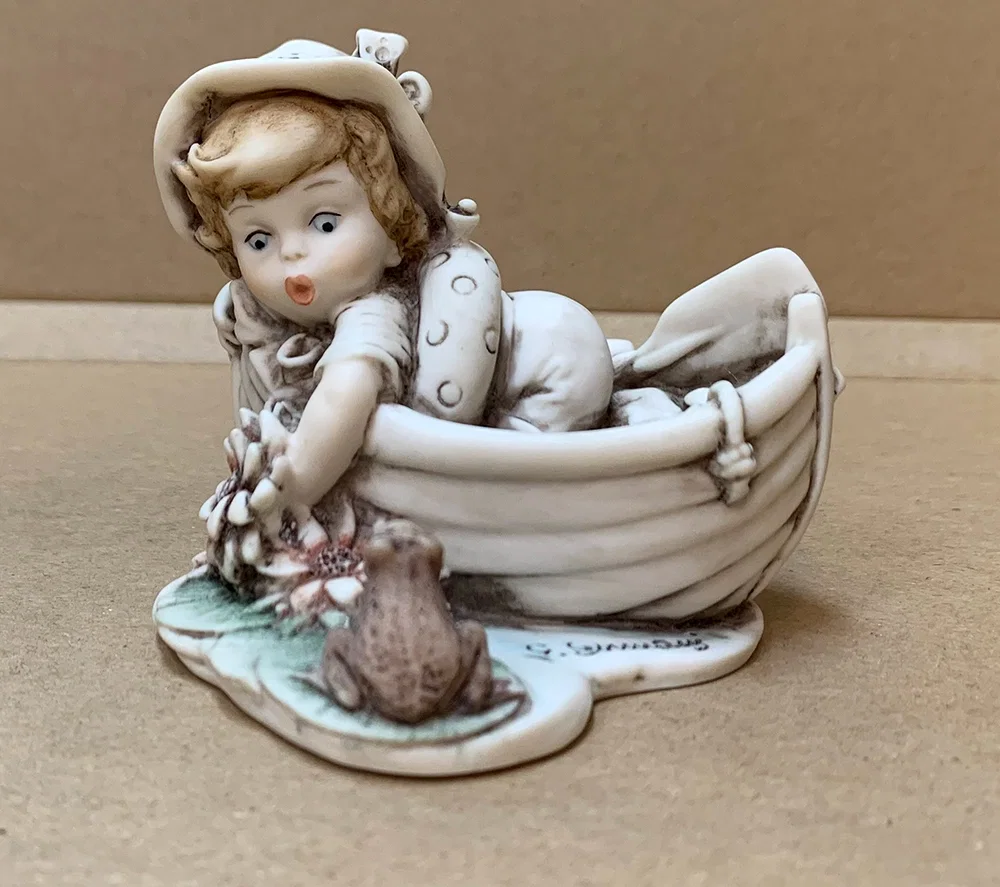 LITTLE FISHER BOY by Giuseppe Armani — Sculpture