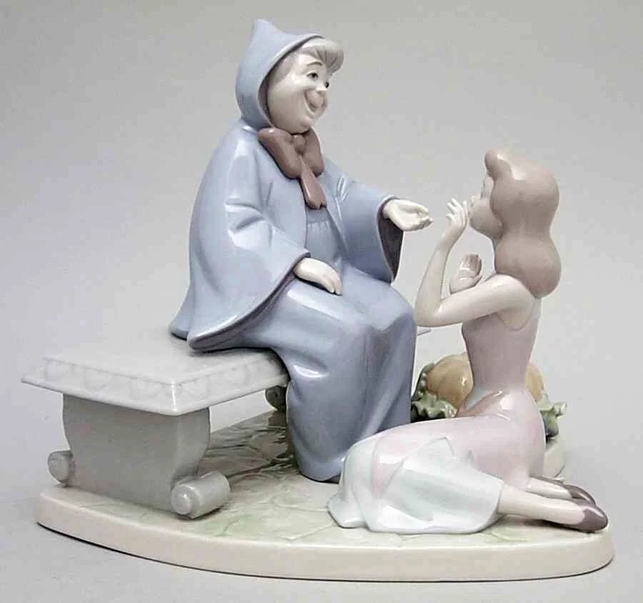 Cinderella And Godmother Disney by Lladro — Porcelain Figurine