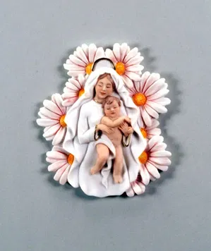 Madonna Of The Daisies - Plaque by Giuseppe Armani | Elegant