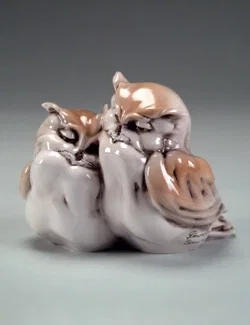 TWO LITTLE OWLS by Giuseppe Armani — Sculpture