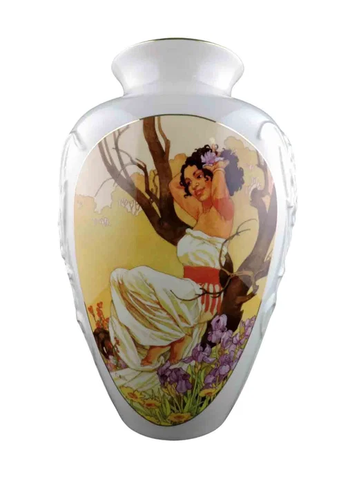 Iris In Bloom Vase by Ebony Visions
