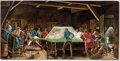 Ernie Barnes - Main Street Pool Hall Artist Proof