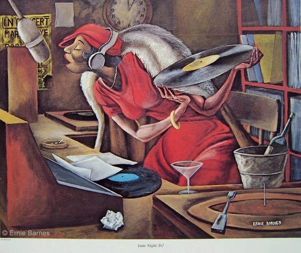 Late Night Dj-Signed by Ernie Barnes