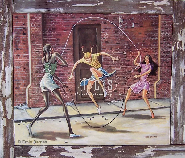 Double Dutch-Signed by Ernie Barnes