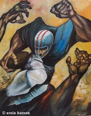 The Fullback Artist Signed by Ernie Barnes — Lithograph