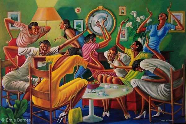 Room Ful'a Sistahs-Signed by Ernie Barnes — Lithograph
