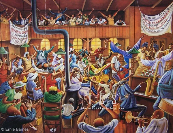 Solid Rock Congregation-Unsigned by Ernie Barnes