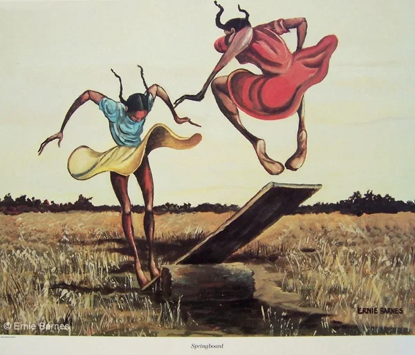Springboard-Signed by Ernie Barnes