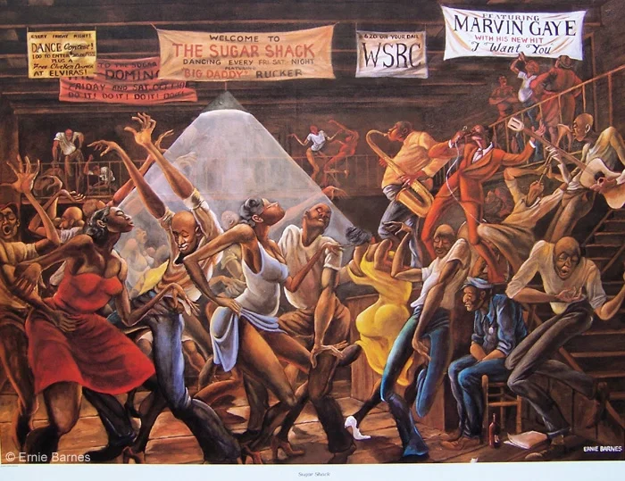 Sugar Shack Signed By Ernie Barnes by Ernie Barnes