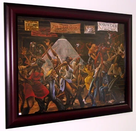 Sugar Shack-Unsigned Framed by Ernie Barnes