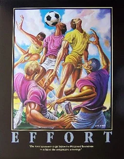 Effort-Signed by Ernie Barnes — Lithograph