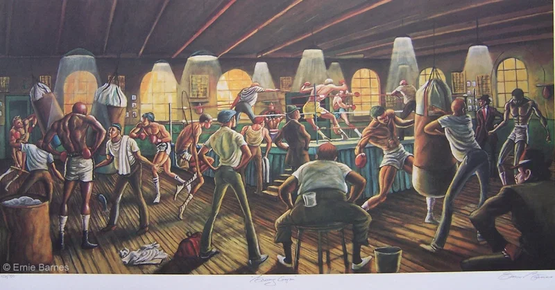 Boxing Gym by Ernie Barnes — Lithograph