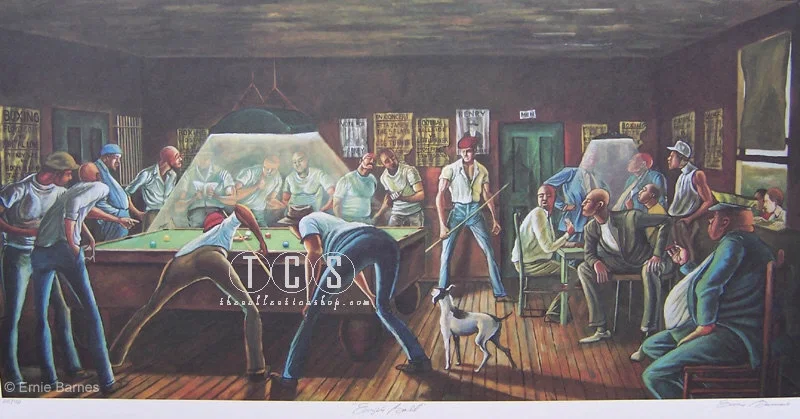 Eight Ball Artist Signed by Ernie Barnes — Lithograph