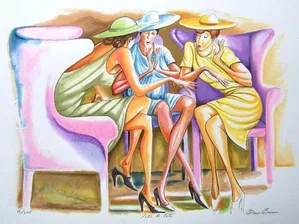 Ernie Barnes - Tete-A-Tete Signed And Numbered Limited Edition