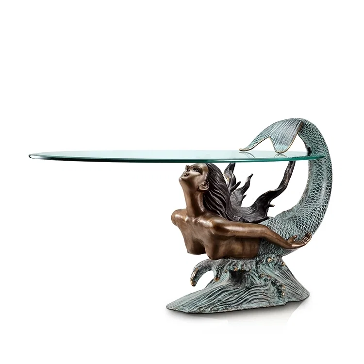 Diving Mermaid Coffee Table by SPI Sculptures