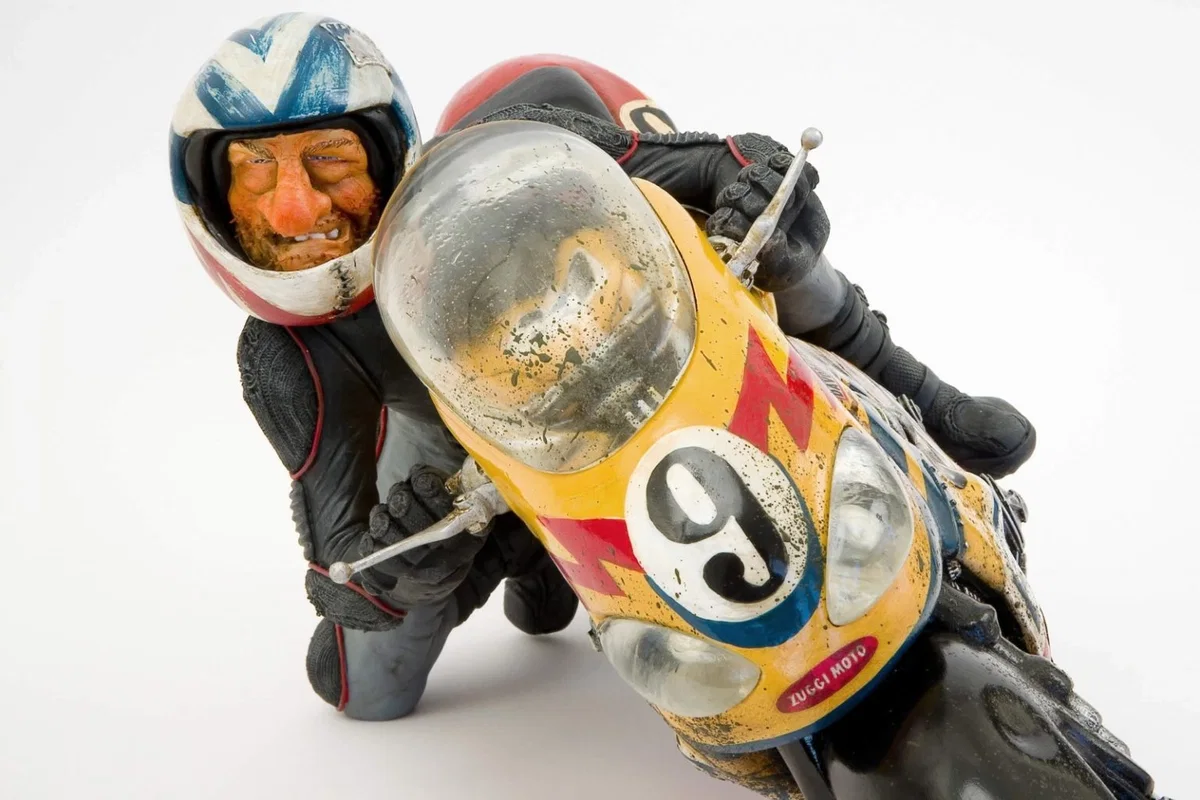 Speedy Biker by Guillermo Forchino — Comical Art Sculpture