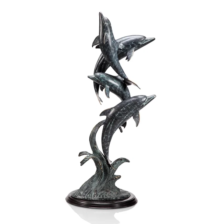 Oceanic Ballet (dolphin quartet) by SPI Sculptures — Sculpture