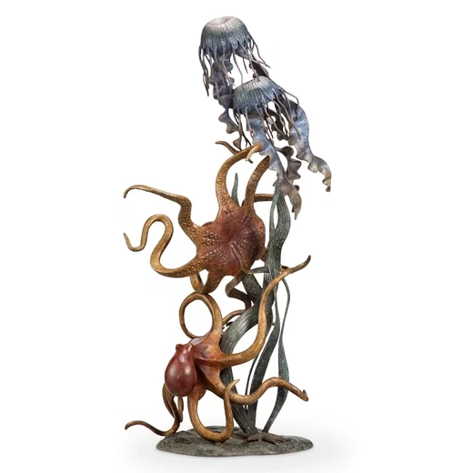 Undersea Wonders Quartet (Octopuses and Jellyfish) by SPI Sculptures