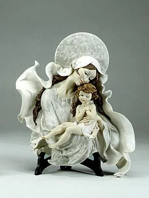 Madonna With Child - Plaque by Giuseppe Armani