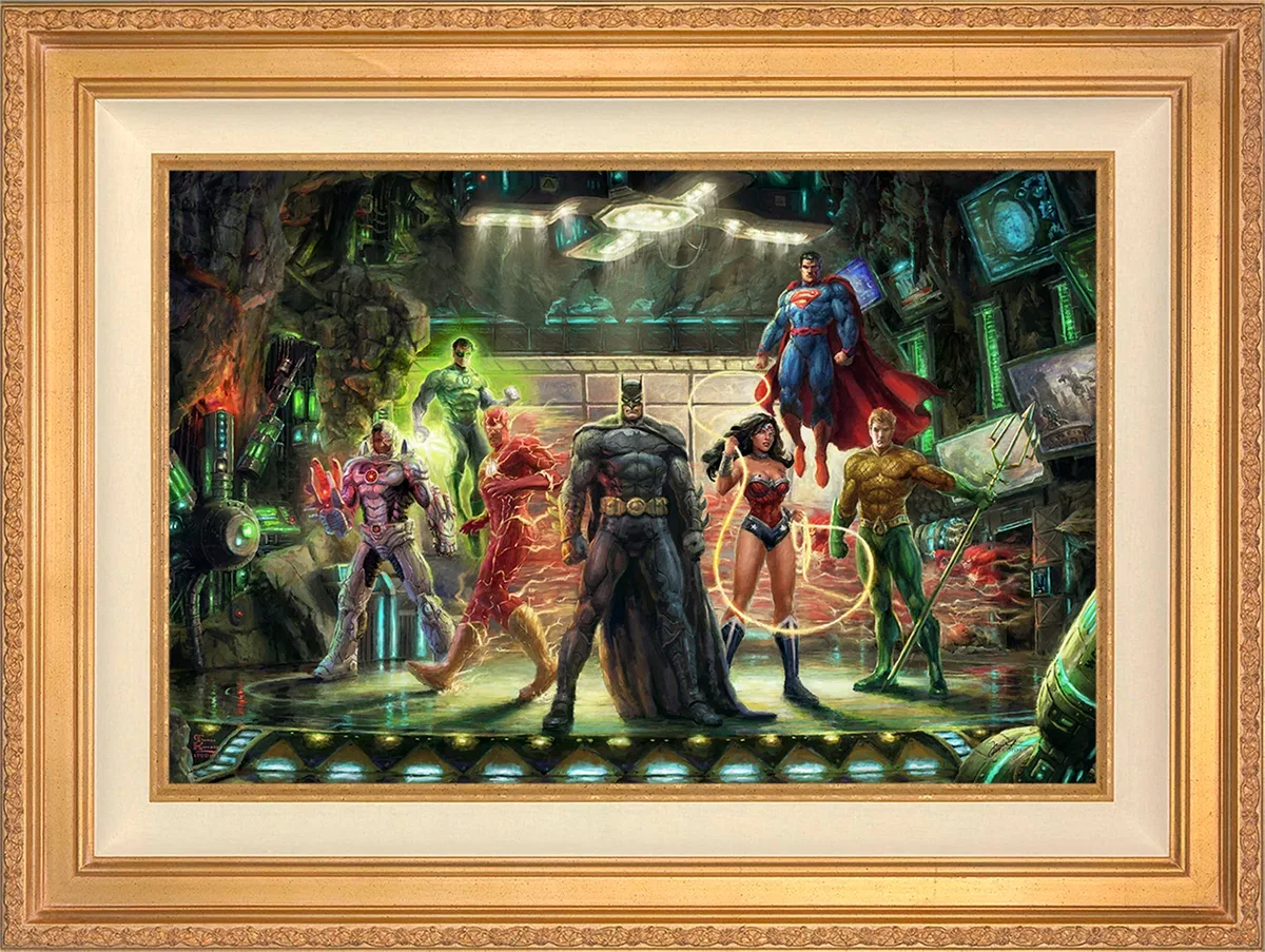 The Justice League Wall Art by Thomas Kinkade Studios by Thomas Kinkade Studios — Giclee On Canvas