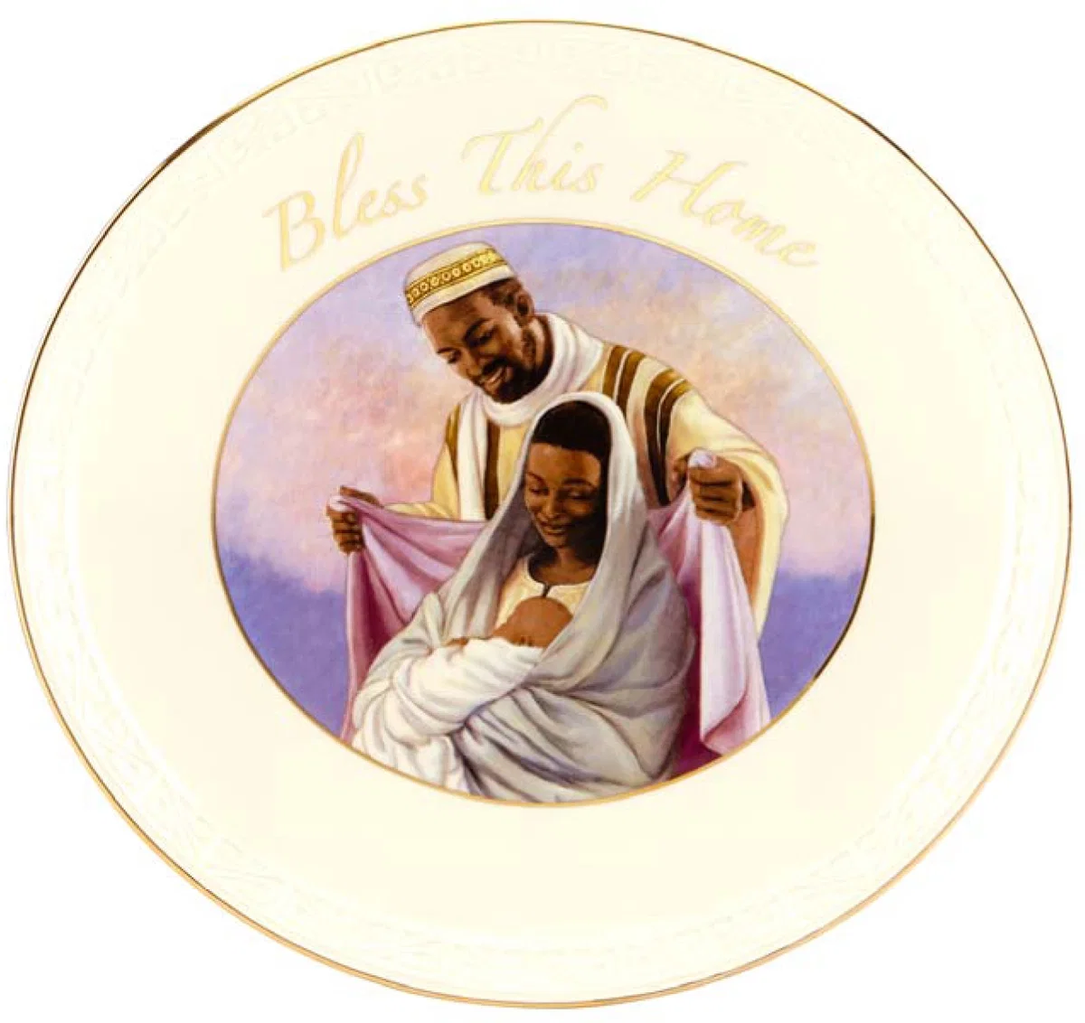 Bless This Home Porcelain Wall Plaque by Ebony Visions