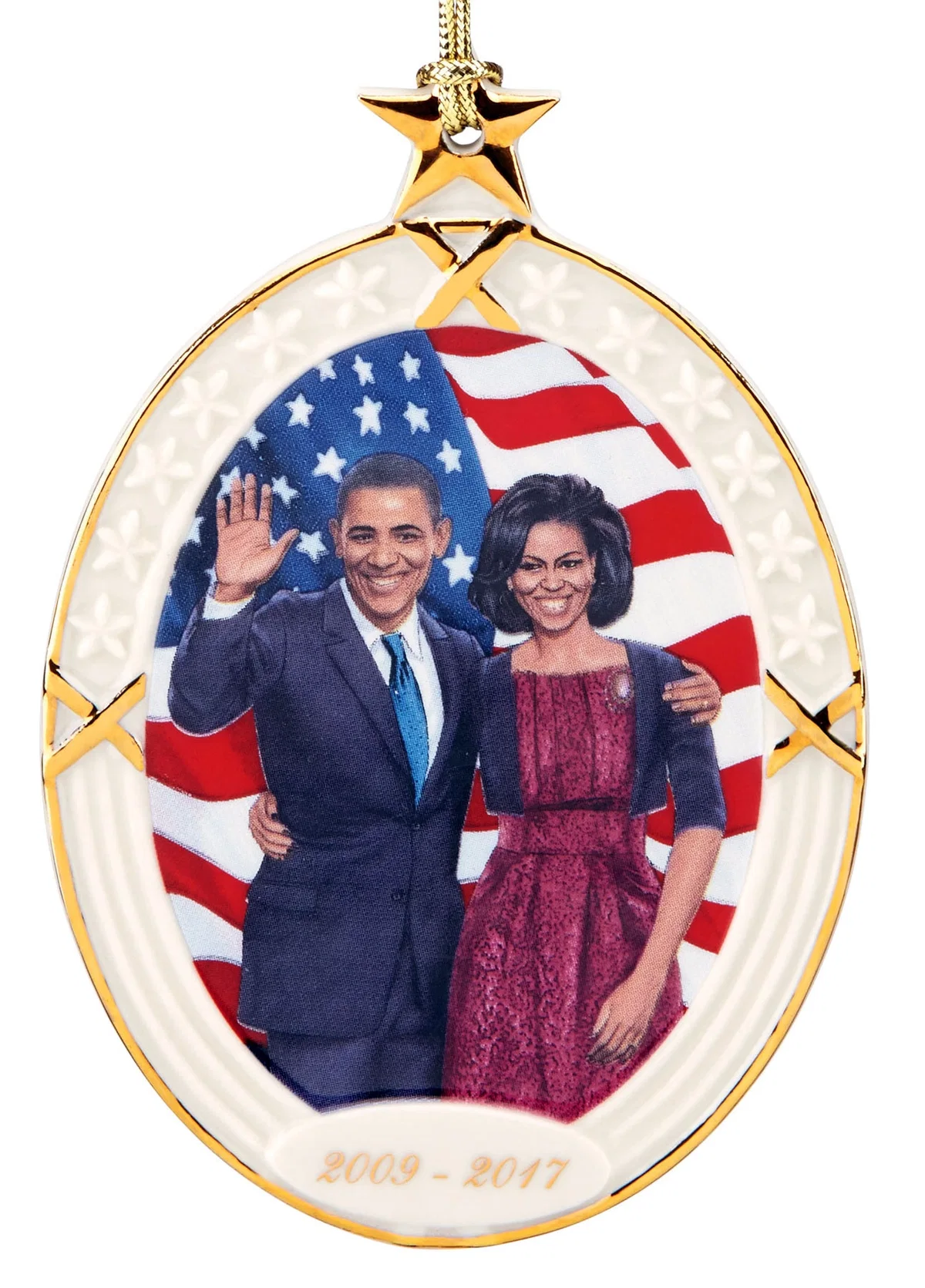 President Obama And The First Lady Ornament by Lenox by Ebony Visions