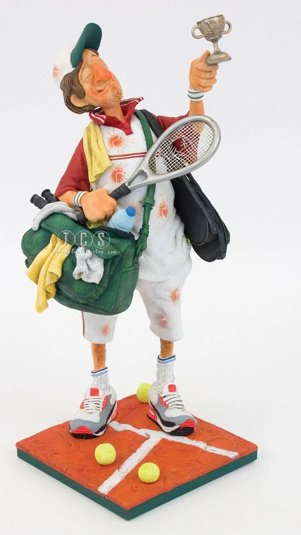 Tennis Player 1/2 Scale by Guillermo Forchino — Comical Art Sculpture