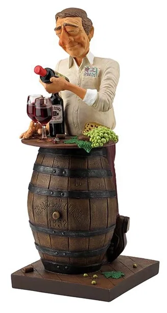 Wine Lover by Guillermo Forchino — Comical Art Sculpture