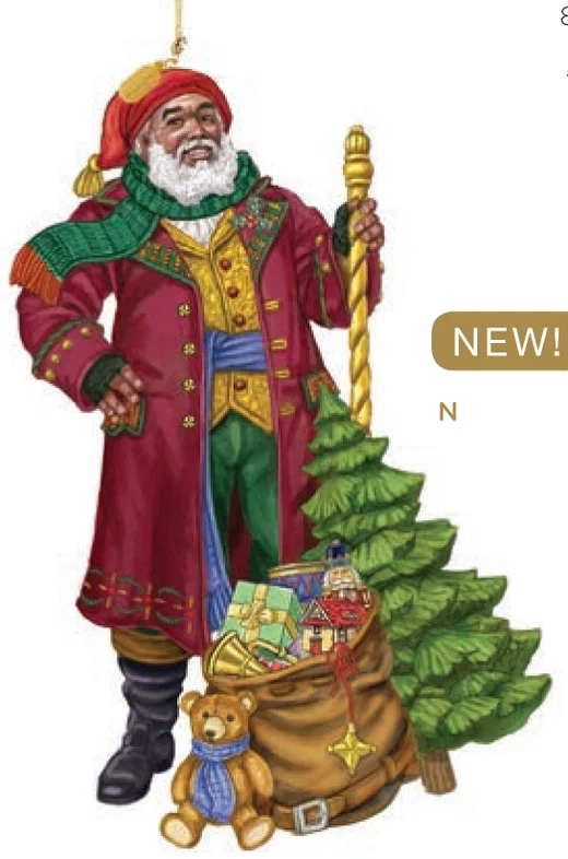 Father Christmas 2016 Ornament by Lenox Ebony Visions