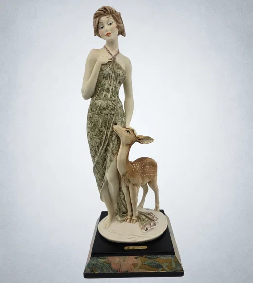 Lady With Fawn by Giuseppe Armani