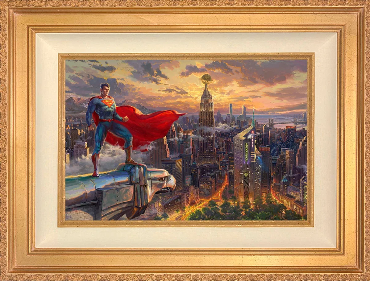 Superman™ - Protector of Metropolis Wall Art by Thomas Kinkade Studios by Thomas Kinkade Studios — Giclee On Canvas