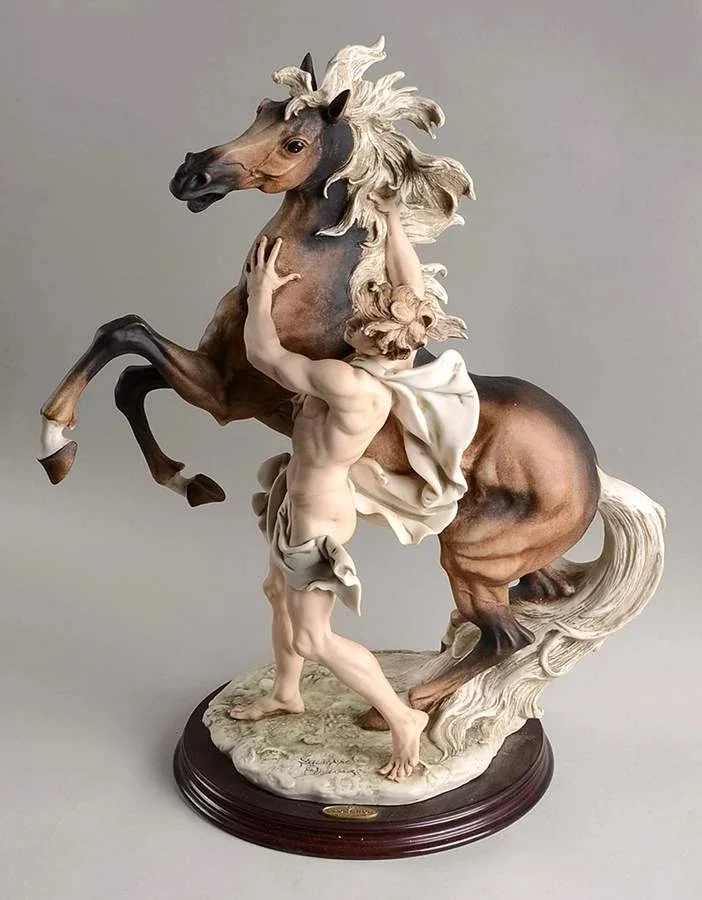 Freedom - Man and Horse by Giuseppe Armani