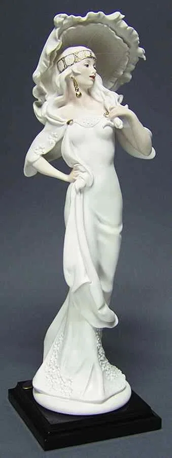 Lady With Umbrella by Giuseppe Armani — Sculpture