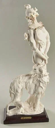 Lady With Greyhound by Giuseppe Armani — Sculpture