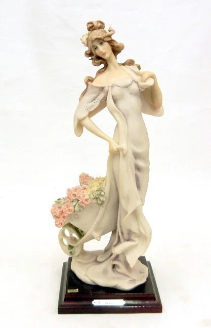 Lady With Wheelbarrow by Giuseppe Armani — Sculpture