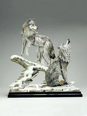 NOCTURNE - WOLVES by Giuseppe Armani — Sculpture