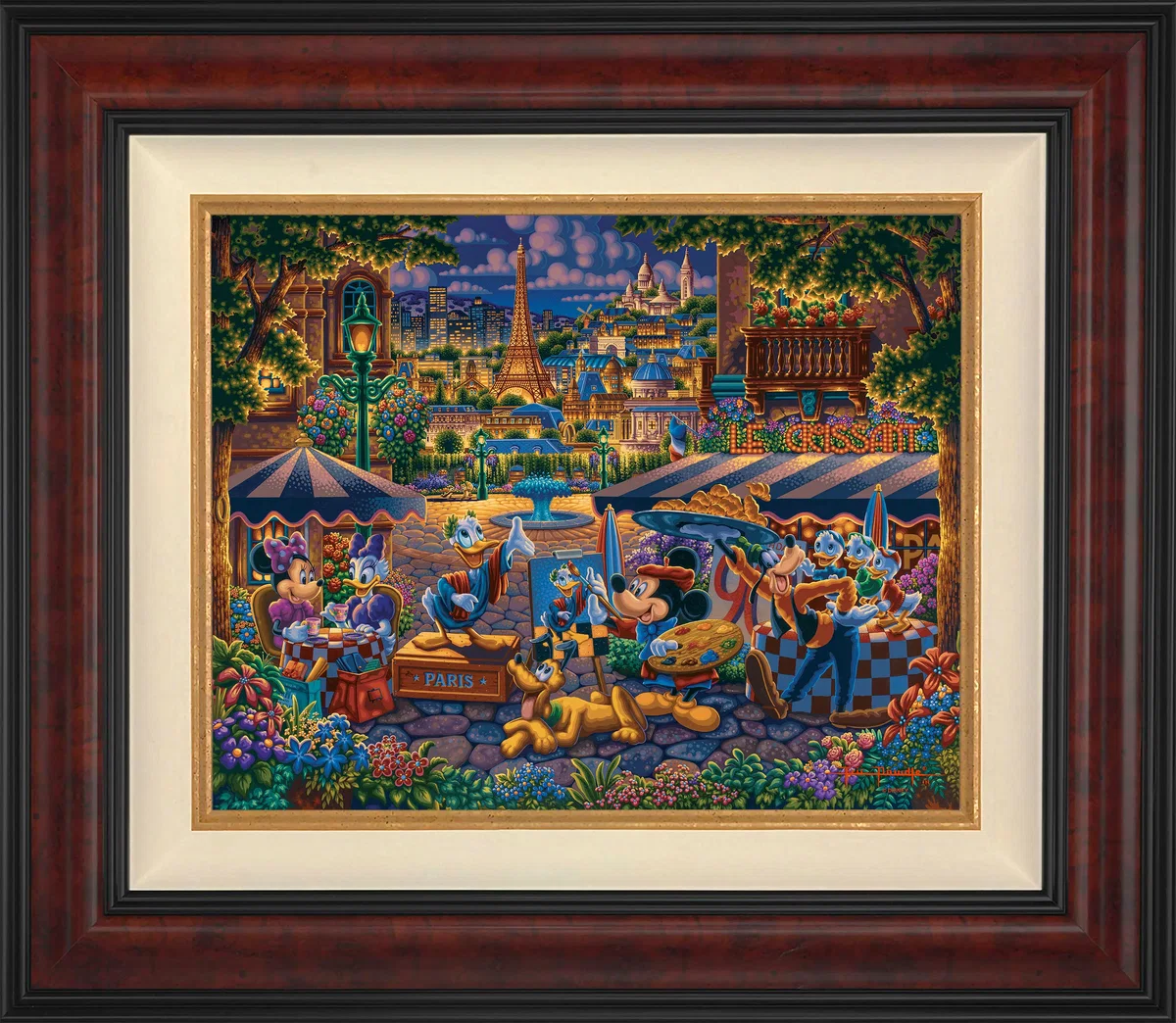 Mickey and Friends Paint in Paris Wall Art by Eric Dowdle by Eric Dowdle — Giclee On Canvas