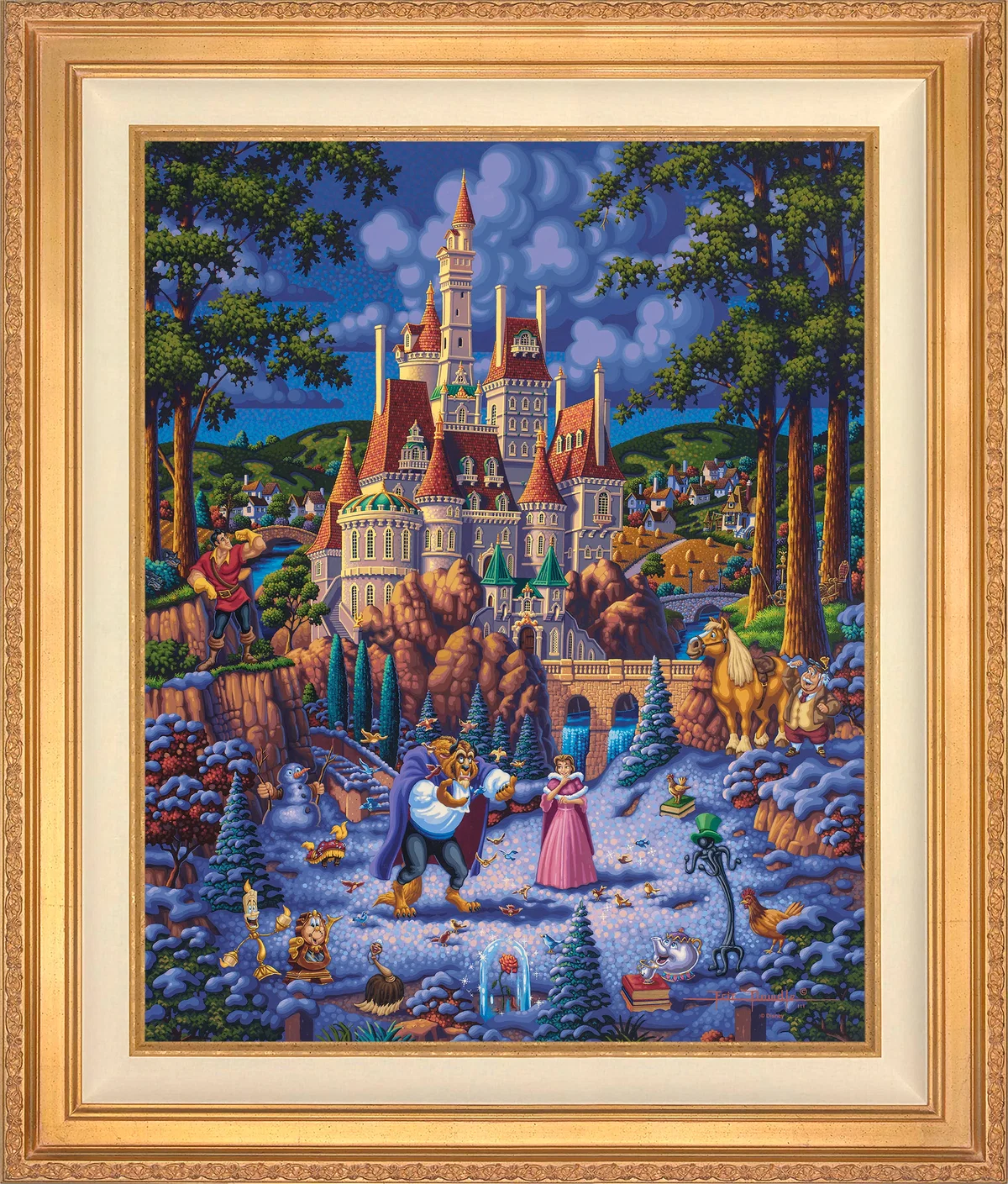 Beauty and the Beast Finding Love Wall Art by Eric Dowdle by Eric Dowdle — Giclee On Canvas