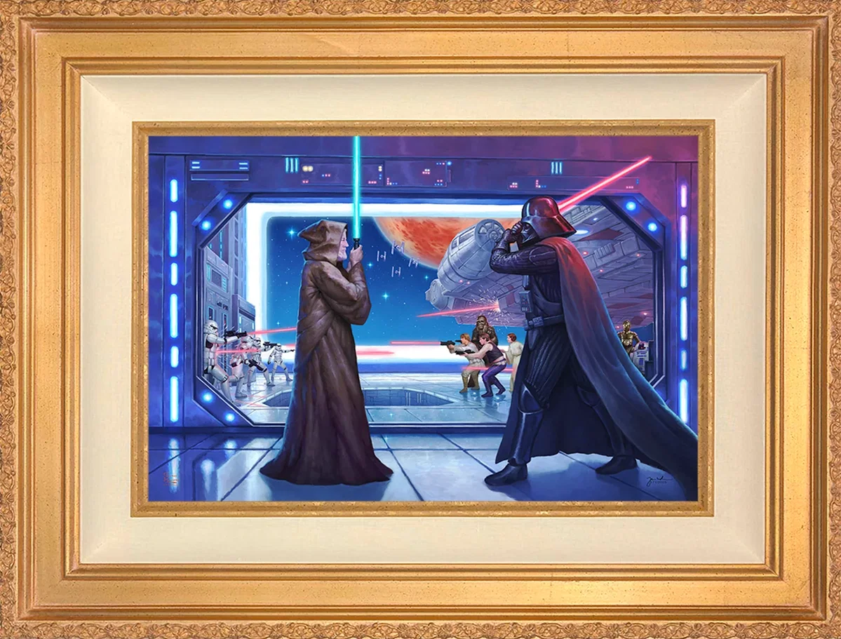 Obi-Wan's™ Final Battle Wall Art by Thomas Kinkade Studios by Thomas Kinkade Studios — Giclee On Canvas