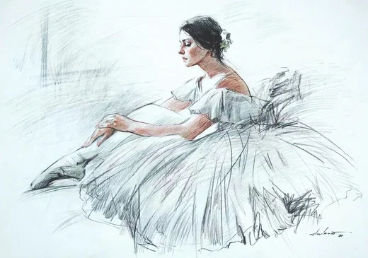 Ballerina The monochrome one by Andrew