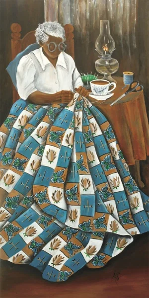 Grammas Hands Canvas Giclée by Annie Lee
