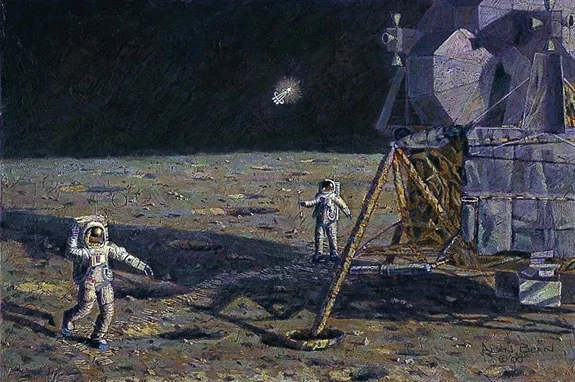 LONE STAR by Alan Bean — Canvas