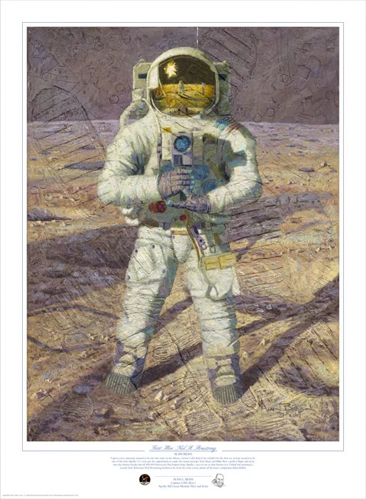 First Men Neil A. Armstrong Artist Proof by Alan Bean — Print