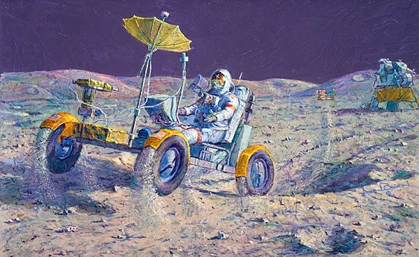 Lunar Grand Prix by Alan Bean — Canvas
