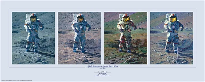 Apollo Moonscape An Explorer Artists Vision by Alan Bean — Giclee On Paper Artist Proof