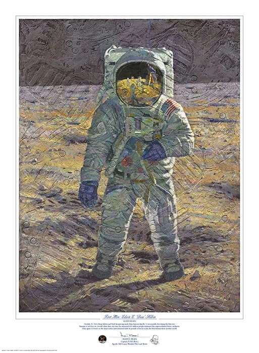 First Men Edwin E. Buzz Aldrin by Alan Bean — Print