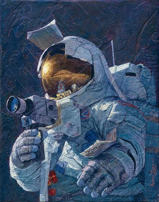 My Brother Jim Irwin by Alan Bean — Giclee On Canvas Artist Proof