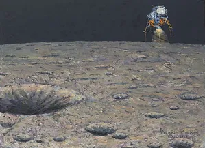 Alan Bean - Armstrong Heads Beyond the Boulders