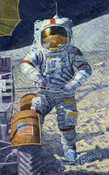 Getting Ready to Ride by Alan Bean — Giclee On Canvas Artist Proof