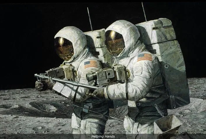 Helping Hands by Alan Bean — Artist Proof Lithograph